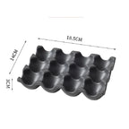 Ceramic Non-Roll Refrigerator-Safe Egg Holder (6- or 12-Slot)