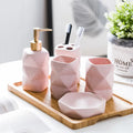 Ceramic Scandinavian Minimalist Bathroom Accessory Set (4-Piece)