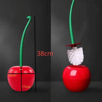 Cherry-Shaped Hygienic Toilet Brush & Holder