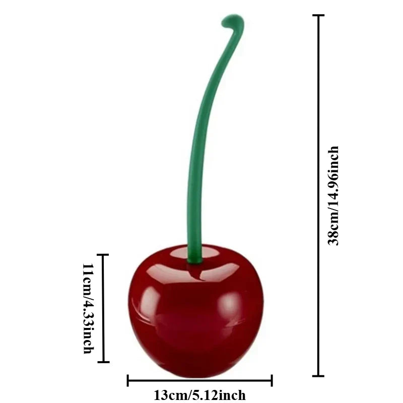 Cherry-Shaped Hygienic Toilet Brush & Holder