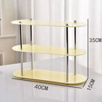 Clear Acrylic Double-Tier Cosmetic Organizer (Freestanding)