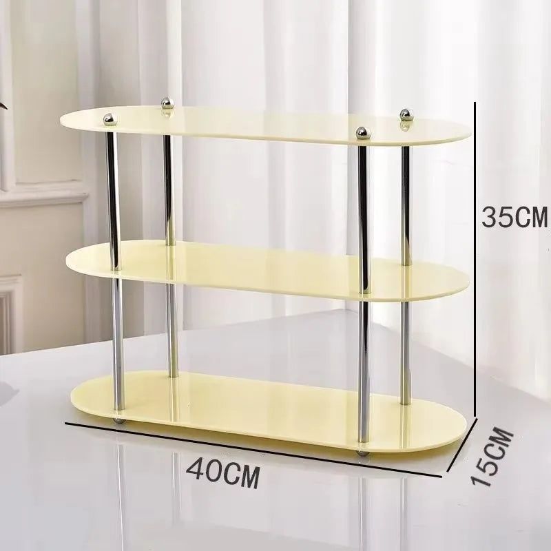 Clear Acrylic Double-Tier Cosmetic Organizer (Freestanding)
