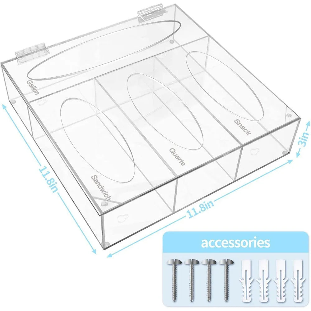 Clear Acrylic Space-Saving Wall-Mounted Storage Box