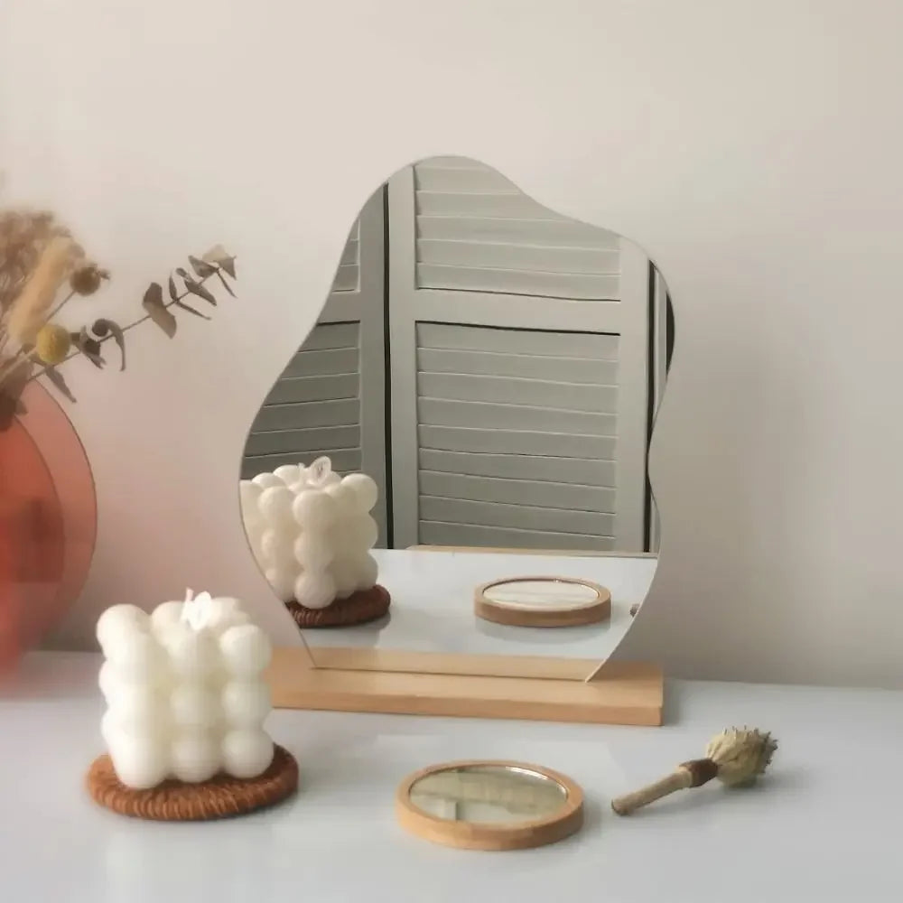 Cloud-Shaped Frameless Acrylic Vanity Mirror (6 Inch)