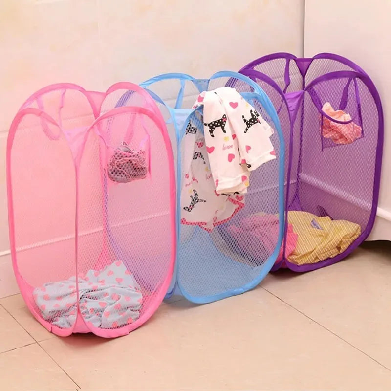Collapsible Breathable Mesh Laundry Hamper