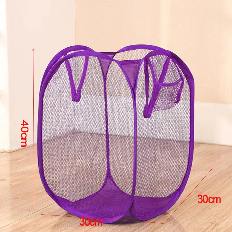 Collapsible Breathable Mesh Laundry Hamper