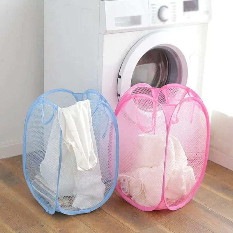 Collapsible Breathable Mesh Laundry Hamper