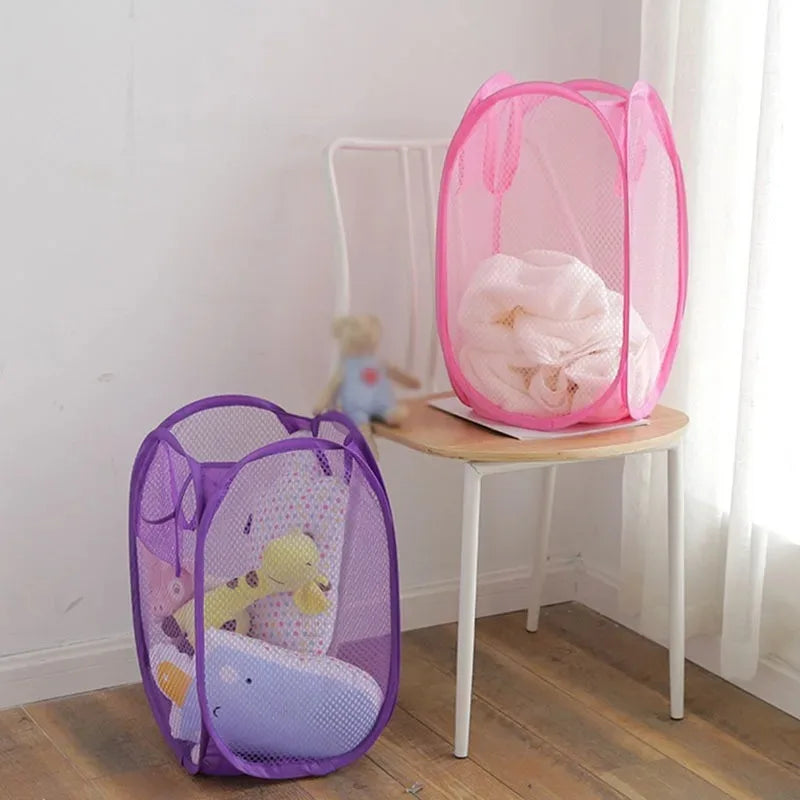 Collapsible Breathable Mesh Laundry Hamper
