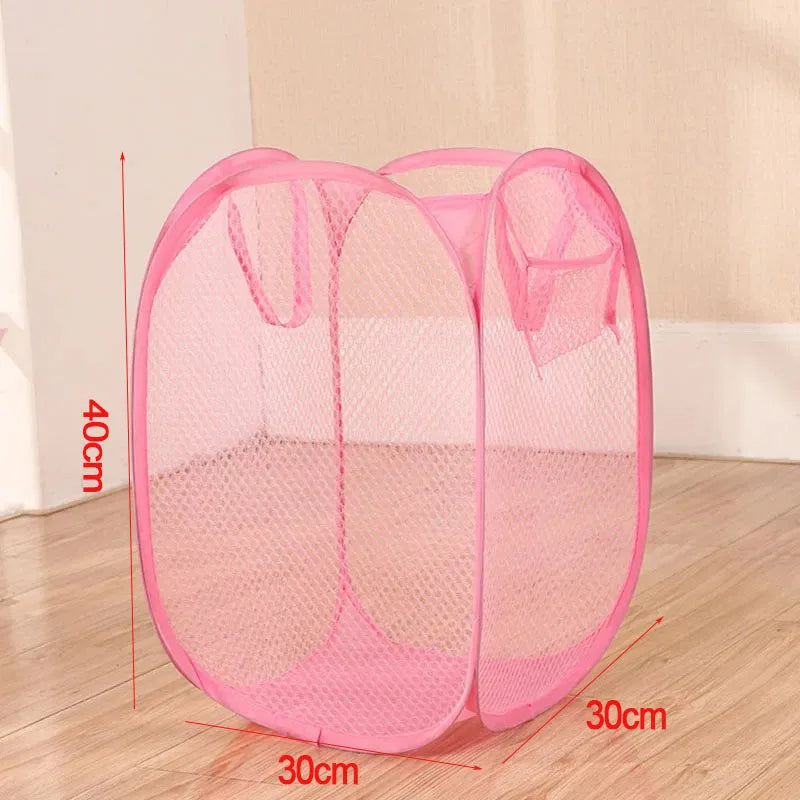 Collapsible Breathable Mesh Laundry Hamper