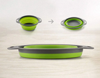 Collapsible Heat-Resistant Silicone Colander (Stainless Steel Rim)