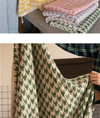 Combed Cotton Houndstooth Jacquard Face Towel