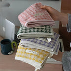 Combed Cotton Houndstooth Jacquard Face Towel