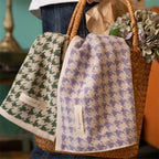 Combed Cotton Houndstooth Jacquard Face Towel