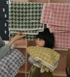 Combed Cotton Houndstooth Jacquard Face Towel