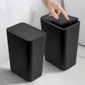 Compact Odor-Control Push-Lid Bathroom Trash Can (2.6 Gallon)