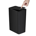 Compact Odor-Control Push-Lid Bathroom Trash Can (2.6 Gallon)