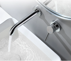 Concealed Wall-Mounted Solid Brass Single-Handle Bathroom Faucet