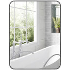 Copper-Free HD Glass Black Metal Wall Mirror (24 x 32 in)