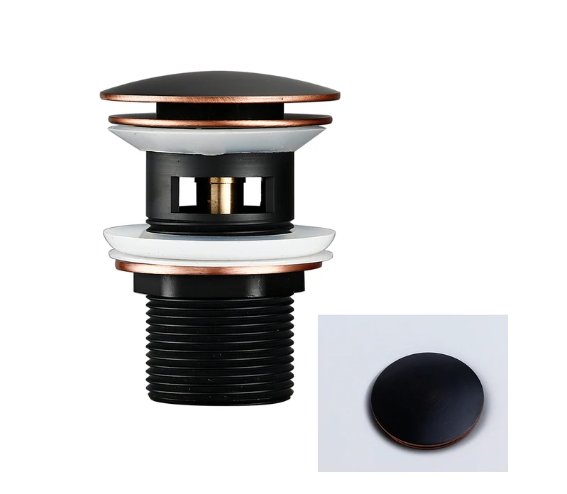 Corrosion-Resistant Brass Push-Down Drain Stopper (Universal Fit)