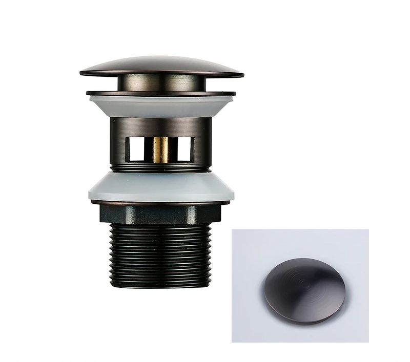 Corrosion-Resistant Brass Push-Down Drain Stopper (Universal Fit)