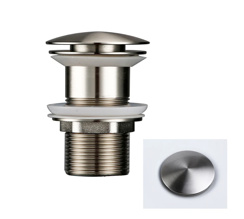 Corrosion-Resistant Brass Push-Down Drain Stopper (Universal Fit)