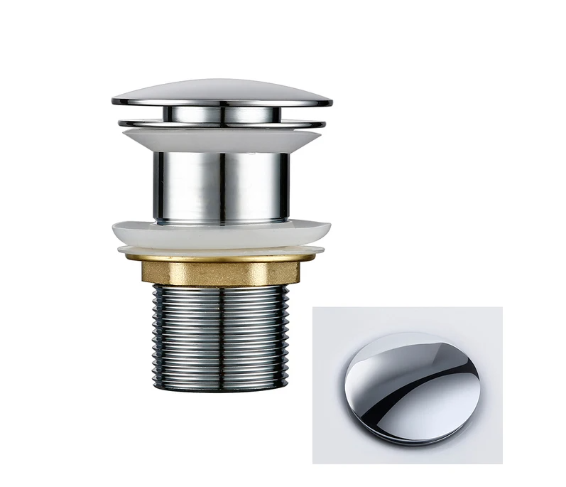 Corrosion-Resistant Brass Push-Down Drain Stopper (Universal Fit)