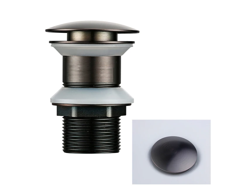 Corrosion-Resistant Brass Push-Down Drain Stopper (Universal Fit)