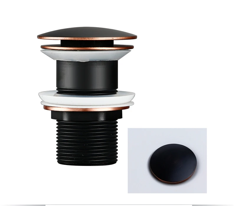 Corrosion-Resistant Brass Push-Down Drain Stopper (Universal Fit)