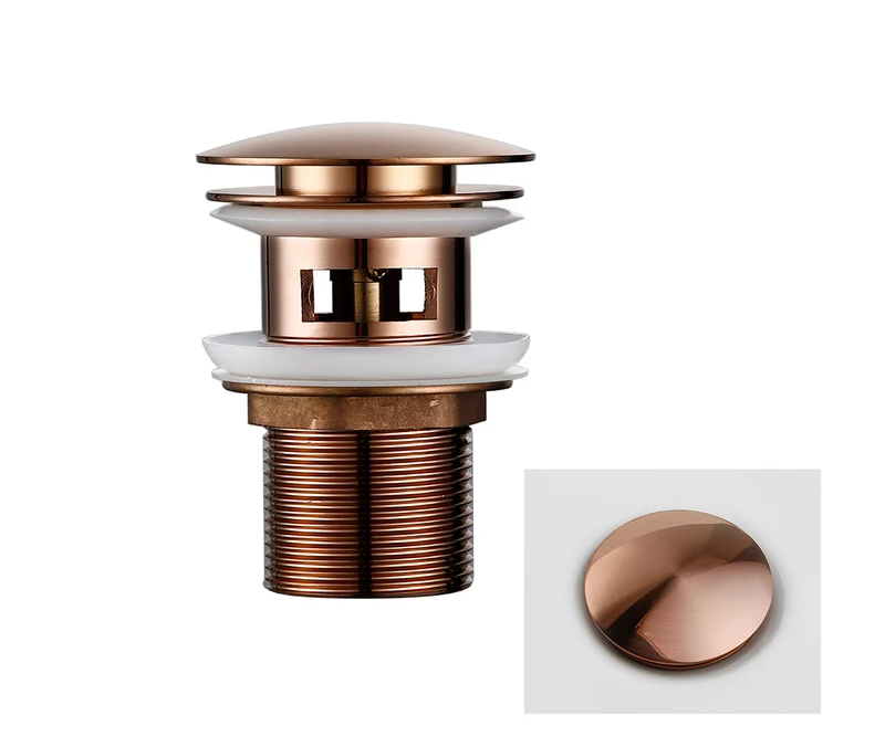 Corrosion-Resistant Brass Push-Down Drain Stopper (Universal Fit)