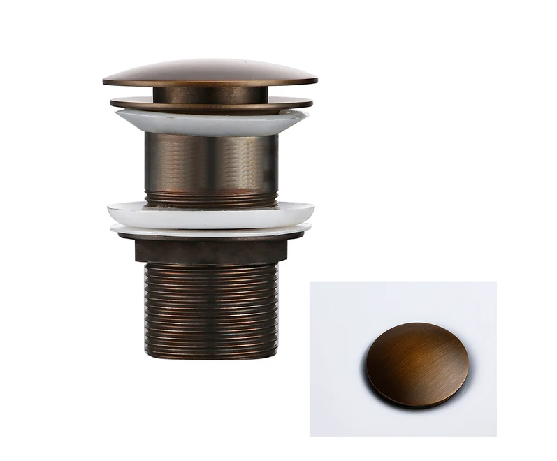 Corrosion-Resistant Brass Push-Down Drain Stopper (Universal Fit)