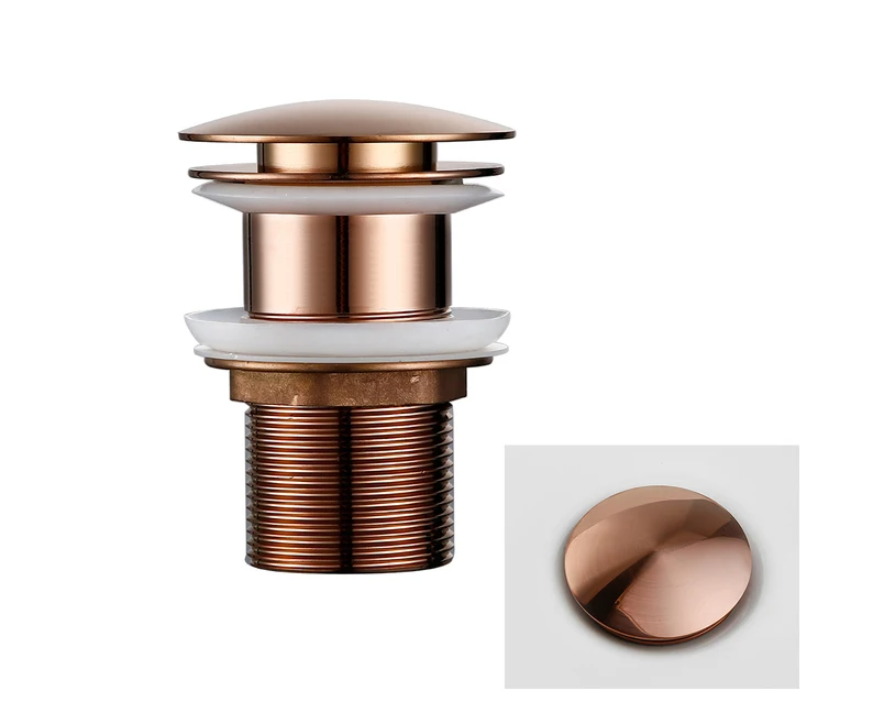 Corrosion-Resistant Brass Push-Down Drain Stopper (Universal Fit)
