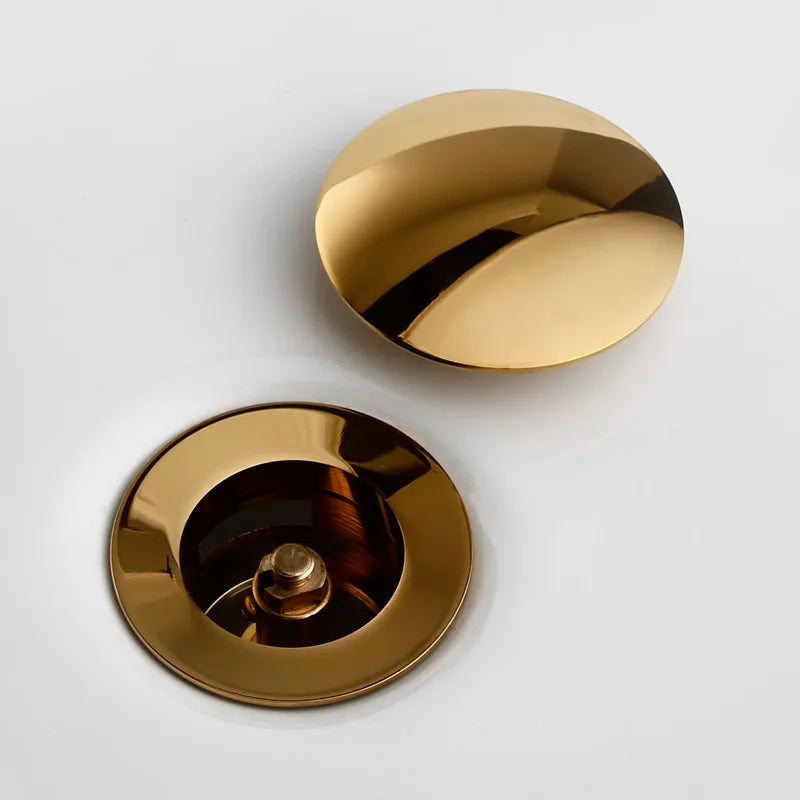 Corrosion-Resistant Brass Push-Down Drain Stopper (Universal Fit)