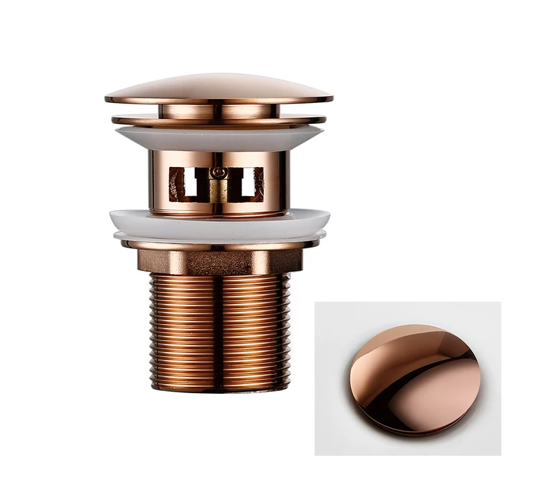 Corrosion-Resistant Brass Push-Down Drain Stopper (Universal Fit)