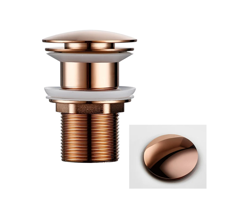 Corrosion-Resistant Brass Push-Down Drain Stopper (Universal Fit)