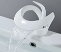 Corrosion-Resistant Brass Waterfall Bathroom Faucet (Single-Hole Deck-Mount)