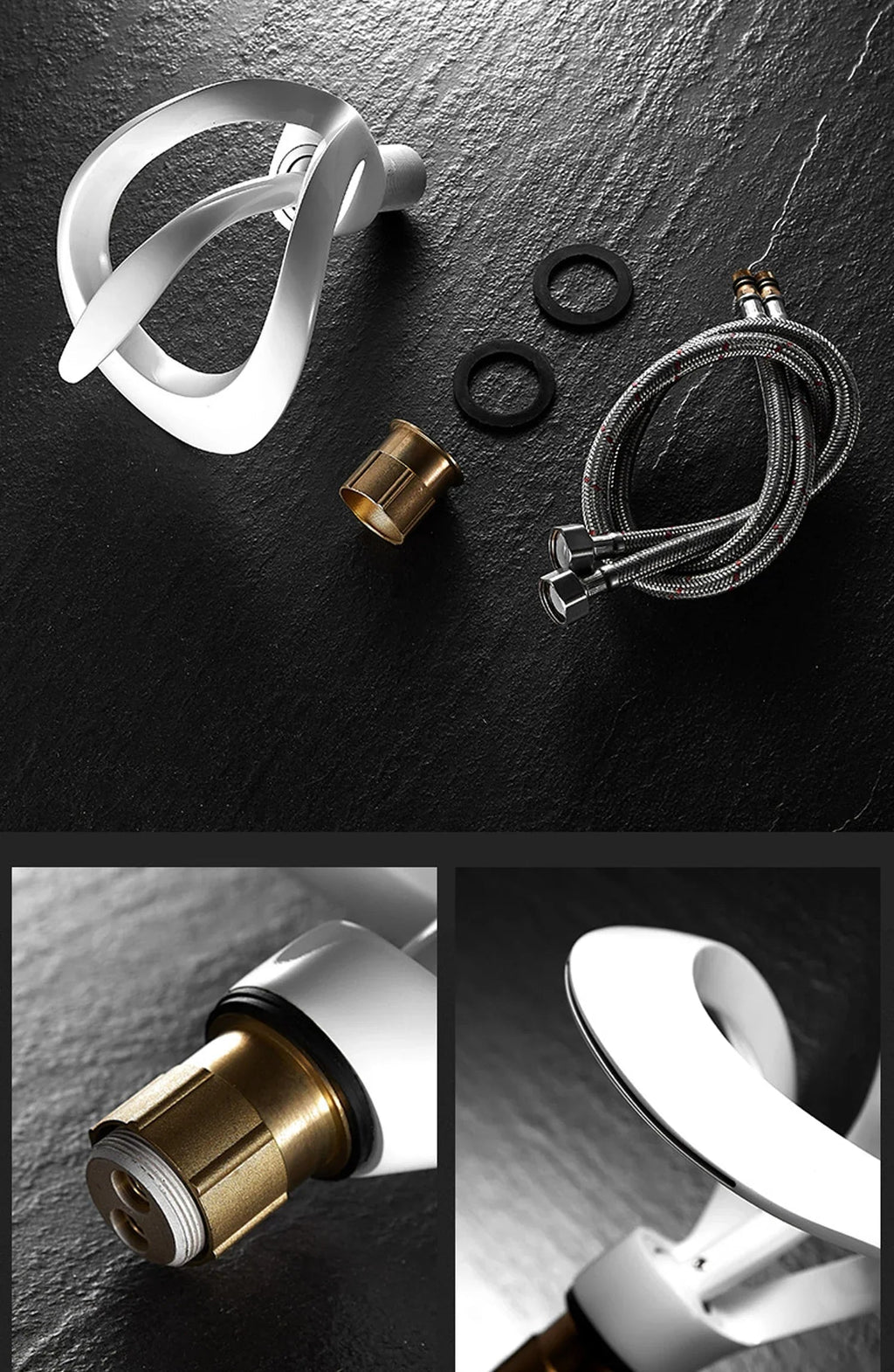 Corrosion-Resistant Brass Waterfall Bathroom Faucet (Single-Hole Deck-Mount)