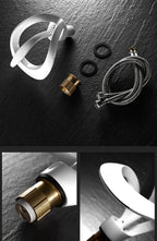 Corrosion-Resistant Brass Waterfall Bathroom Faucet (Single-Hole Deck-Mount)