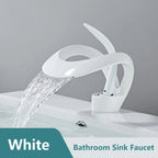 Corrosion-Resistant Brass Waterfall Bathroom Faucet (Single-Hole Deck-Mount)