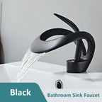 Corrosion-Resistant Brass Waterfall Bathroom Faucet (Single-Hole Deck-Mount)