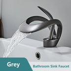 Corrosion-Resistant Brass Waterfall Bathroom Faucet (Single-Hole Deck-Mount)