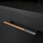 Corrosion-Resistant Matte Black Aluminum Cabinet Handle (Multiple Hole Spacings)
