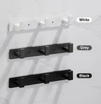 Corrosion-Resistant Stainless Steel Wall-Mounted Coat Rack (3–5 Hooks)
