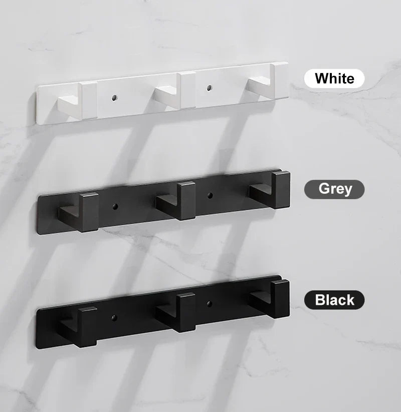 Corrosion-Resistant Stainless Steel Wall-Mounted Coat Rack (3–5 Hooks)