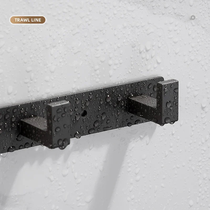 Corrosion-Resistant Stainless Steel Wall-Mounted Coat Rack (3–5 Hooks)