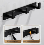 Corrosion-Resistant Stainless Steel Wall-Mounted Coat Rack (3–5 Hooks)