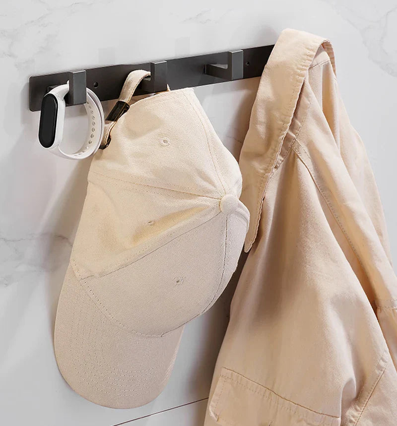 Corrosion-Resistant Stainless Steel Wall-Mounted Coat Rack (3–5 Hooks)