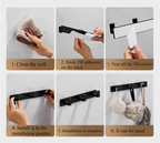 Corrosion-Resistant Stainless Steel Wall-Mounted Coat Rack (3–5 Hooks)