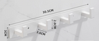 Corrosion-Resistant Stainless Steel Wall-Mounted Coat Rack (3–5 Hooks)