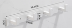 Corrosion-Resistant Stainless Steel Wall-Mounted Coat Rack (3–5 Hooks)