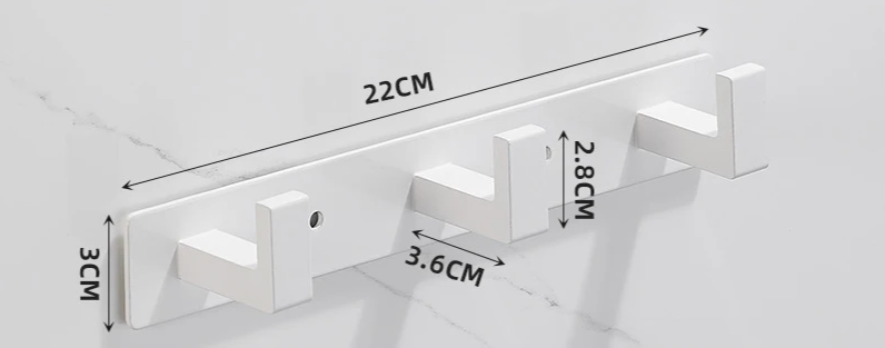 Corrosion-Resistant Stainless Steel Wall-Mounted Coat Rack (3–5 Hooks)